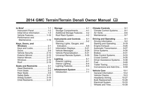 2014 gmc terrain terrain denali bedienungsanleitung. - Thermo king service manual v 100.