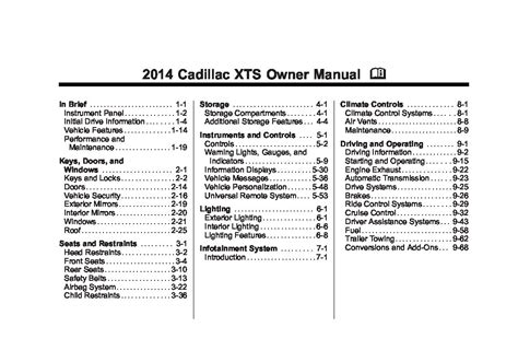 2014 manuale utente cadillac xts 2014 cadillac xts owners manual. - Stihl ms 260 c power tool service manual.
