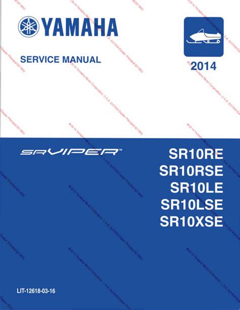 2014 yamaha sr viper 4 stroke snowmobile repair manual. - Manuale di neurotossicologia vol 1 ristampa.