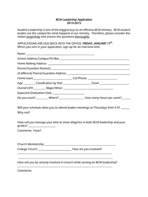 Download 2014 2015 Application Form 
