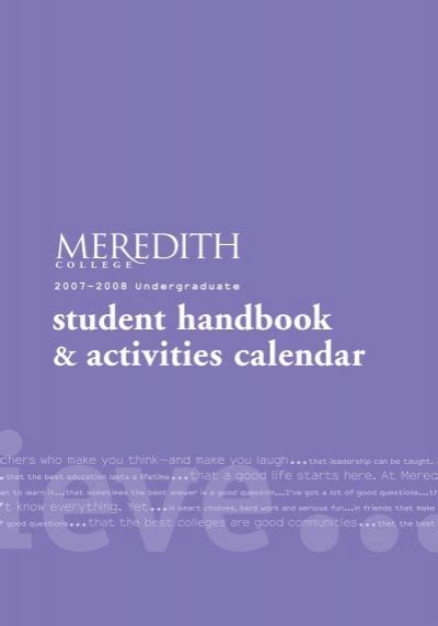Read 2014 2015 Student Handbook Meredith College 