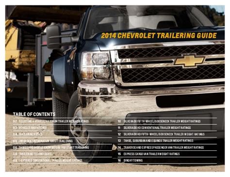 Read Online 2014 Chevrolet Trailering Guide 