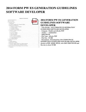 Read 2014 Form Pw Es Generation Guidelines Software Developer 