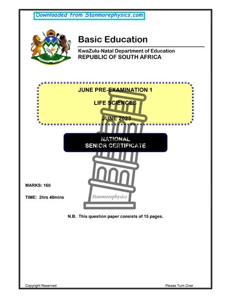 Full Download 2014 Grade 10 Life Sciences Department Paper For South Africa Kwazulu Natal 