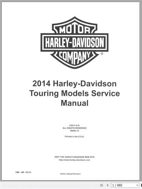 Read Online 2014 Harley Touring Service Manual 