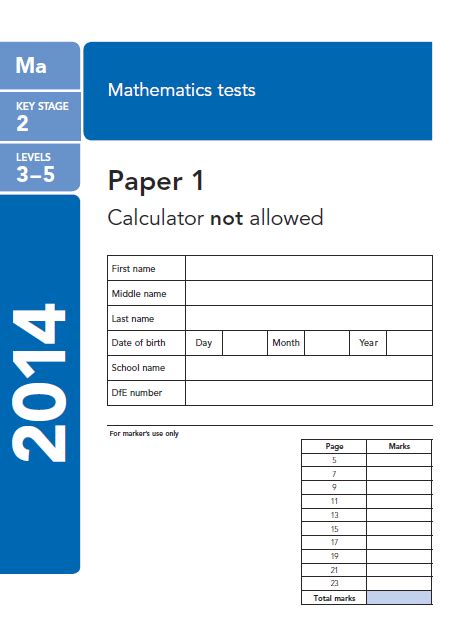 Full Download 2014 Sats Test Papers For Ks2 