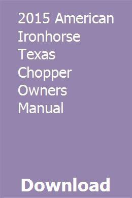 2015 american ironhorse texas chopper owners manual. - Psychology eighth edition study guide in modules.