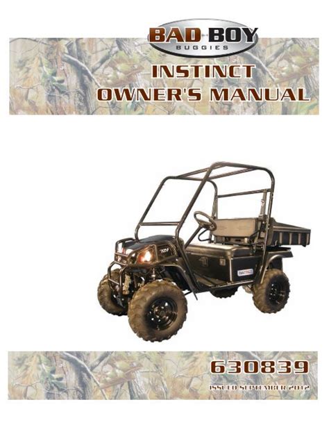 2015 bad boy buggy owners manual. - Whats so amazing about grace participants guide.