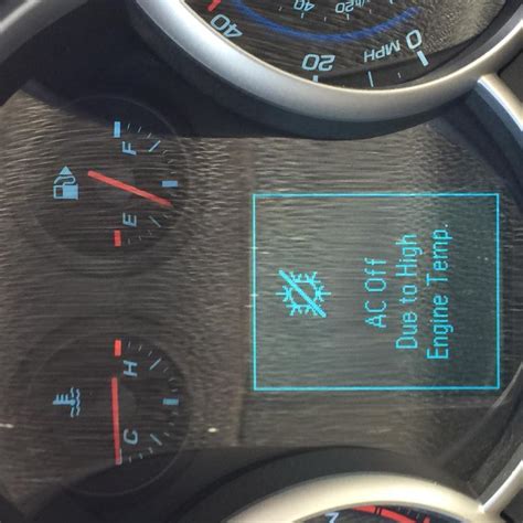 on January 19, 2018. My 2013 Cruze constantly gets a message saying “AC off due to high engine temp.”. When I look at my temperature gauge it is 3/4 of the way from cold to hot. This happens often when I am accelerating or going up hills. I get this message even when my AC is not on. The gauge then goes back down after a few seconds.. 