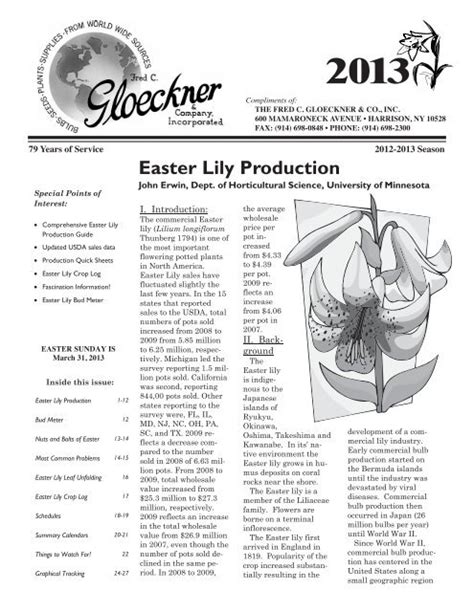 2015 fred c gloeckner easter lily production guide. - Sowjetische afrikapolitik von chruschtschow bis breschnew.