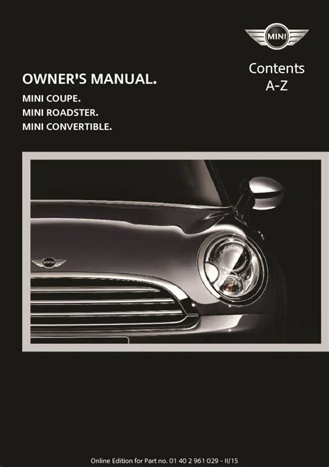2015 mini cooper convertible owners manual. - Jetzt downloaden suzuki rgv125 rgv 125 service reparatur werkstatt handbuch.