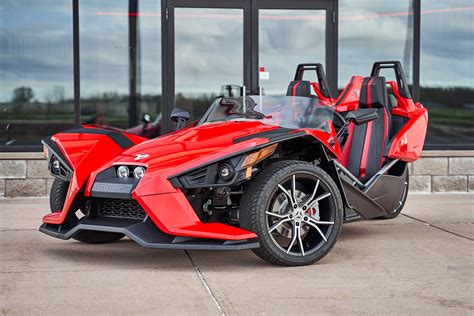 2015 polaris slingshot for sale. The Slingshot is a three-wheeled motorcycle manufactured by Polaris Industries, headquartered in Alabama. Many riders like this vehicle for its sporty appearance and for the fact that it doesn't lean. This trike provides a stable, yet fun ride any motorcycle enthusiast is bound to enjoy. Novice riders will appreciate its stability, while ... 
