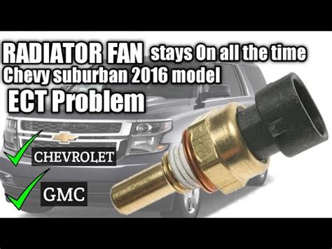 2015 suburban fans stay on. The fan relay (s) turn ON the fan (s) and turn OFF the fan (s). Some small signal voltage, via the PCM and ECT, sends a command to the relay solenoid winding. The solenoid closes a pair of high amperage-capable contacts which starts the fan (s). If that contact pair burns (welds) closed, the relay stays ON and the fan (s) run; the relay is trash. 