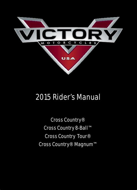 2015 victory cross country owners manual. - Daihatsu cb23 cb61 cb80 engine workshop manual.