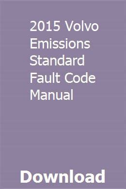 2015 volvo emissions standard fehlercode handbuch. - 1995 ford econoline diesel van repair manual.