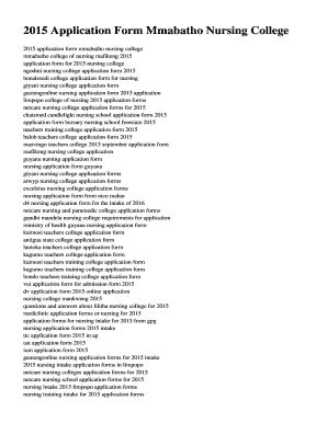 Read Online 2015 Application Form Mmabatho Nursing College 