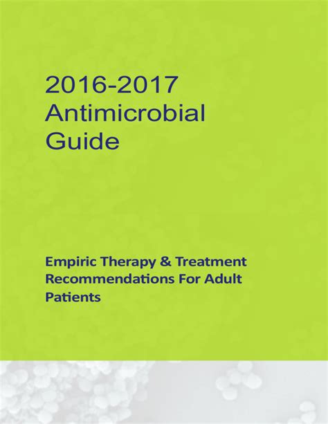 2016 2017 Antimicrobial Guide Think Big We Do