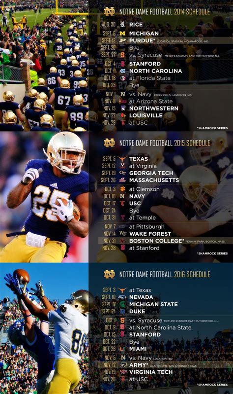 2016 Notre Dame Football Schedule Examples and Forms