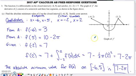 2016 ap calculus ab free response questions. AP Calculus AB 2015 Free Response Question 2. Let f and g be the functions defined by f (x) = 1+ x + e x2 - 2x and g (x) = x 4 - 6.5x 2 + 6x + 2. Let R and S be the two regions enclosed by the graphs of f and g shown in the figure above. (a) Find the sum of the areas of regions R and S. (b) Region S is the base of a solid whose cross sections ... 