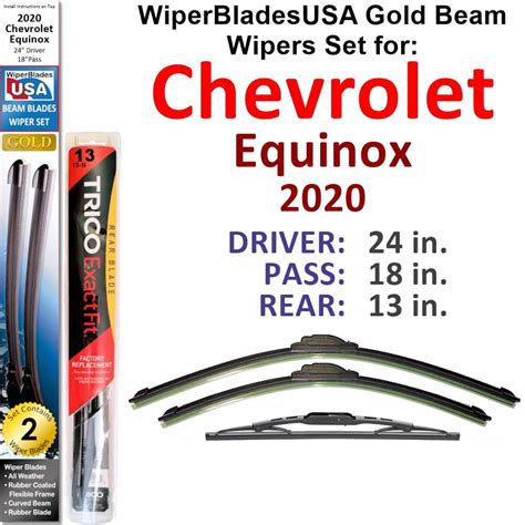 Wholesaler Closeout Wiper Blades. I went to look and ended up buying an assortment of blades--- 19 of them!! $38.47 (includes shipping and discount code). the Accu Vision 17"- are Equinox pass side blades the RAINY DAY ANCOs, are the rear blades for the Traverse/Equinox. the NAPA Neo Form- 21 inch are the Traverse pass side blades.