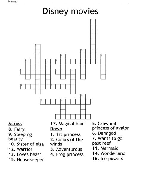 Increase your vocabulary and general knowledge. Become a master crossword solver while having tons of fun, and all for free! The answers are divided into several pages to keep it clear. This page contains answers to puzzle 2016 Disney film with a Polynesian princess.