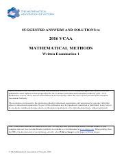 2016 methods sample exam 1 solutions.  Practice Exam 1 1. com 2016 VCAA Mathemati...