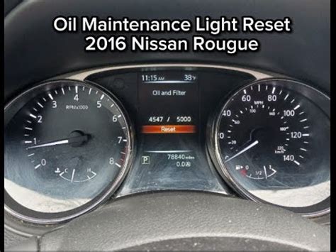 2016 nissan rogue oil light reset. .  ...
