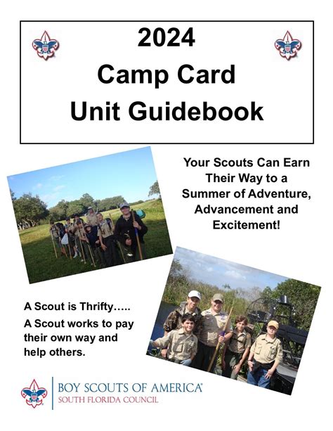 2017 Camp Card Sign Up Form South Florida Council, Boy Scouts of America