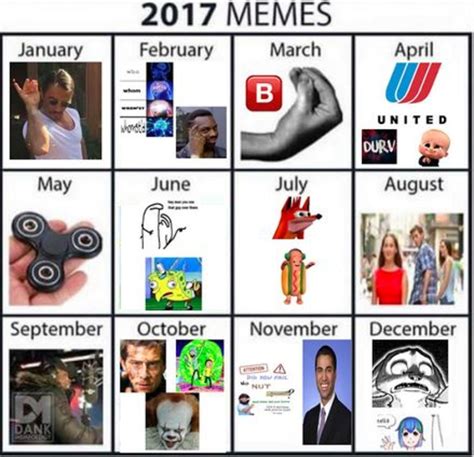 2017 Meme Calendar