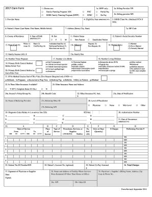 2017 Claim Form Tmhp
