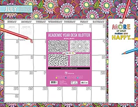 Read 2017 Academic Year Color Me Desk Blotter By Not A Book