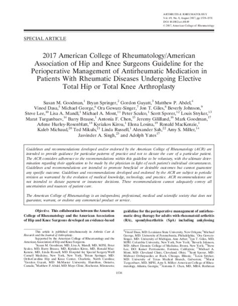 Read 2017 American College Of Rheumatology American Association 