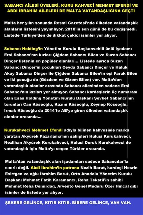 2018 YILINDA MALTA VATANDASLIGINA GECEN ZENGIN.