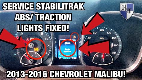 4 Common causes of Stabilitrak and check engine light issues in the Chevy Malibu. Worn or damaged tires. Faulty wheel speed sensors. Low brake fluid levels. Malfunctioning electronic stability control module. Some possible causes of check engine light issues in the Chevy Malibu include. Faulty oxygen sensor.. 