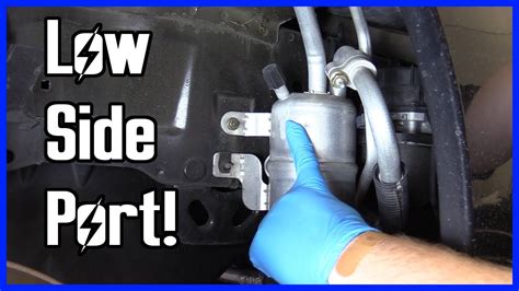 When the air conditioner in your 2015 GMC Sierra 2500 HD starts blowing hot air, you likely have a freon leak. ... The low side AC port location is the first thing to find when you are looking for how to put freon in a car. Once you find the 2015 Sierra 2500 HD AC low pressure port cap, hook up the can of refrigerant to the low pressure port. .... 