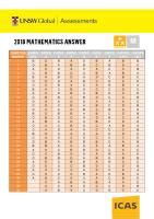 2018 Icas Answerkeys M