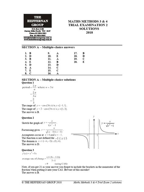 2018 Methods Exam 2 Worked Solutions