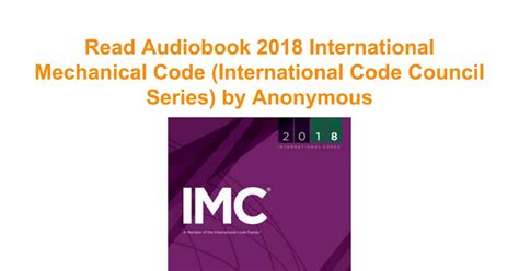 Read 2018 International Mechanical Code By Anonymous