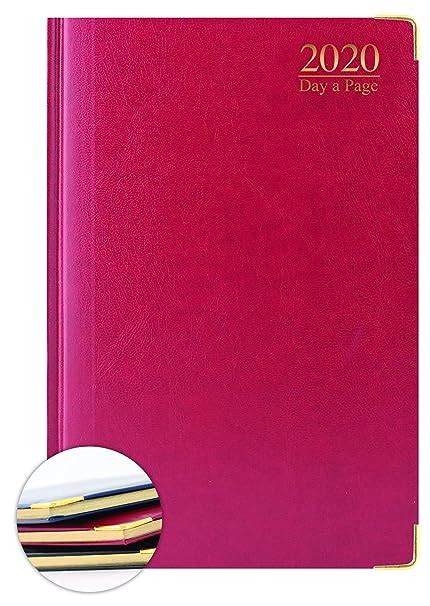 Full Download 2018 A5 Page A Day Padded Hardback Desk Diary With Gilt Edge Metal Corners Red 