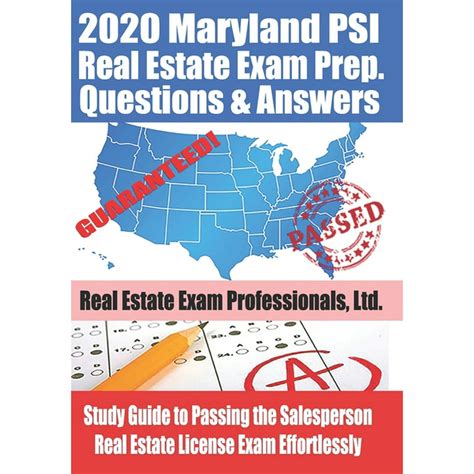 Read 2018 Maryland Psi Real Estate Exam Prep Questions And Answers Study Guide To Passing The Salesperson Real Estate License Exam Effortlessly 