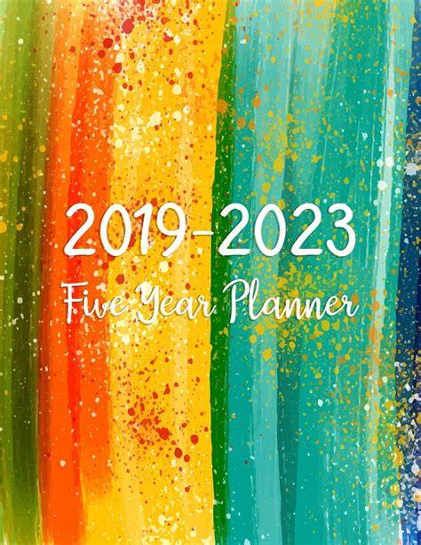 2019 2023 five year planner 60 months calendar mo