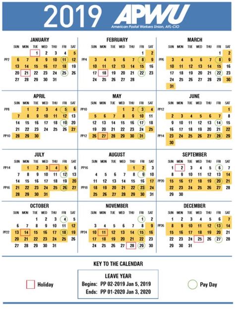 2019 USPS Calendar PEN WordPress Blog
