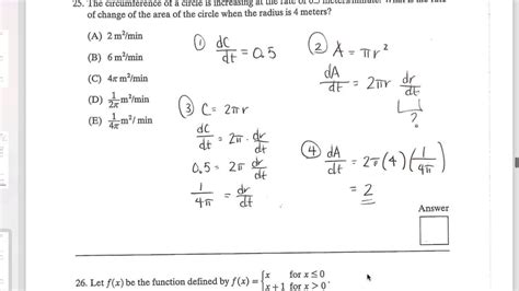 Download free-response questions from past AP Calculus AB exams, along with scoring guidelines, sample responses from exam takers, and scoring distributions.. 