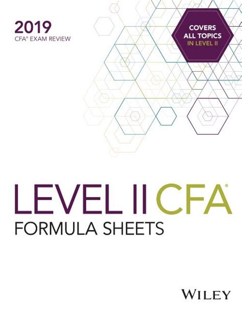 2019 Cfa Formula Sheets Level 2