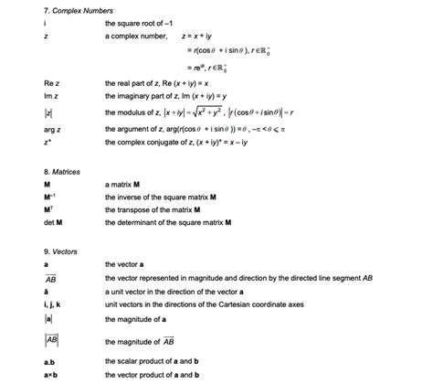 2020 GCE O Level A Math Formula Sheet