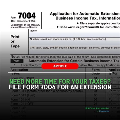 2020 IRS Form 7004 A Complete Guide! IRSForm7004