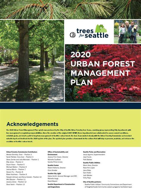2020 URBAN FOREST MANAGEMENT PLAN - Seattle.gov - raincitystudios.com