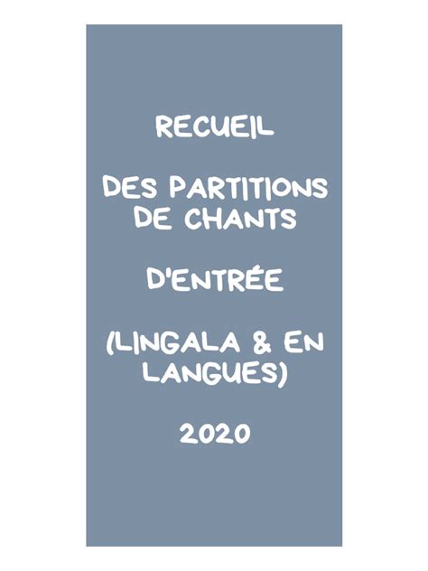 2020 Chant Partitions