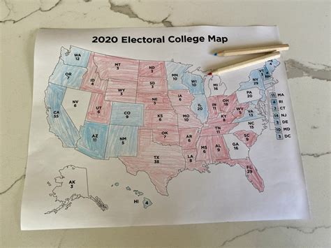 2020 Free Printable Electoral College Map Classy Mommy Printable Electoral College Map For Kids - Printable Electoral College Map For Kids