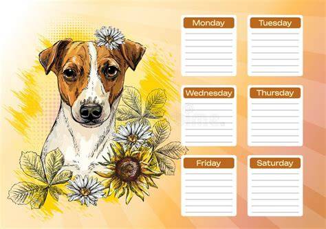 2020 planner jack russel terrier pink 2020 weekly